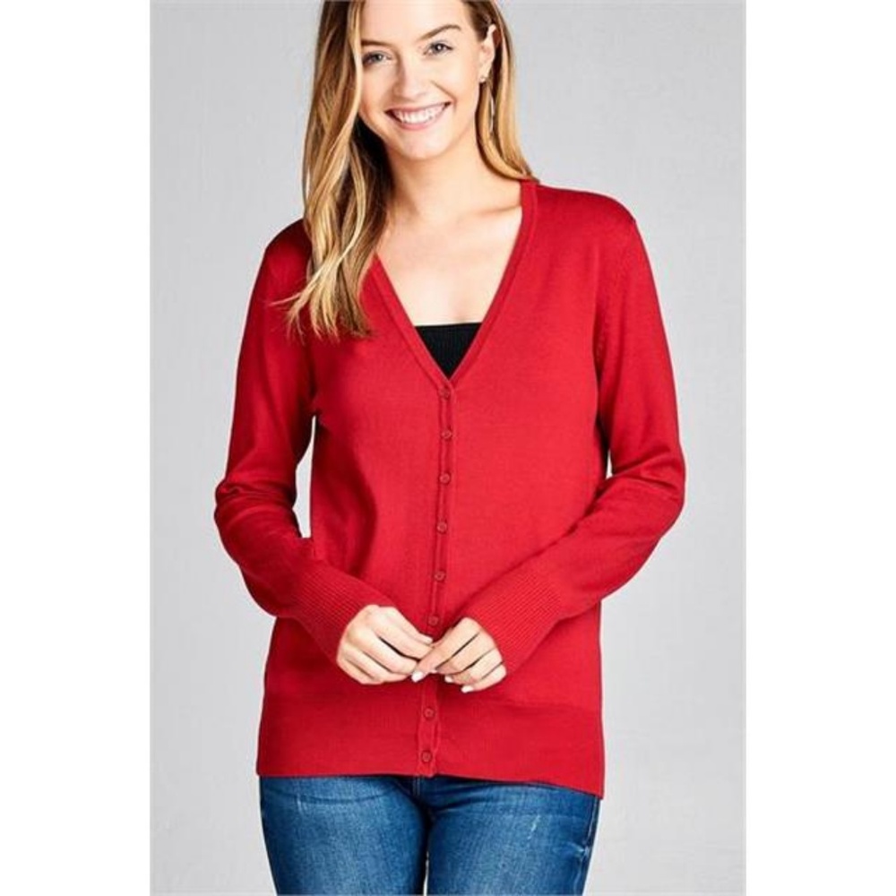 SWEET CLASSIC ROSE SOFT BUTTON DOWN CARDI 3 PACK